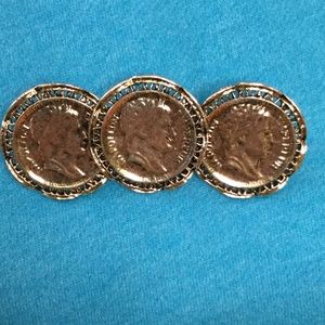 THREE COIN PIN & STEM FLOWER  🌻